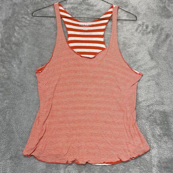 Old Navy Tops - Old Navy Tank Top Women's Medium Vintage Tank Orange Stripe Workout Summer